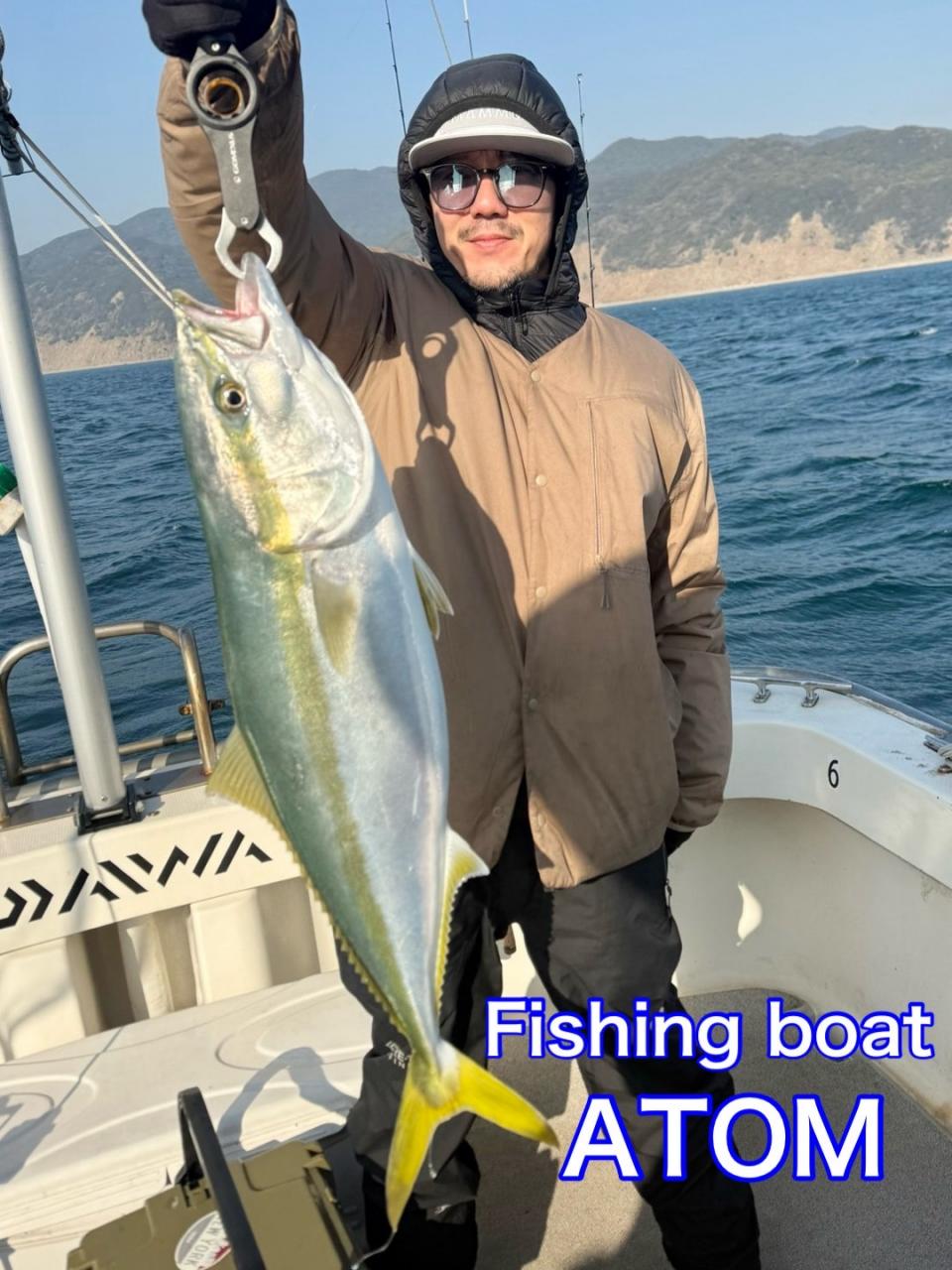 和歌山沖でタイラバ釣りでブリ