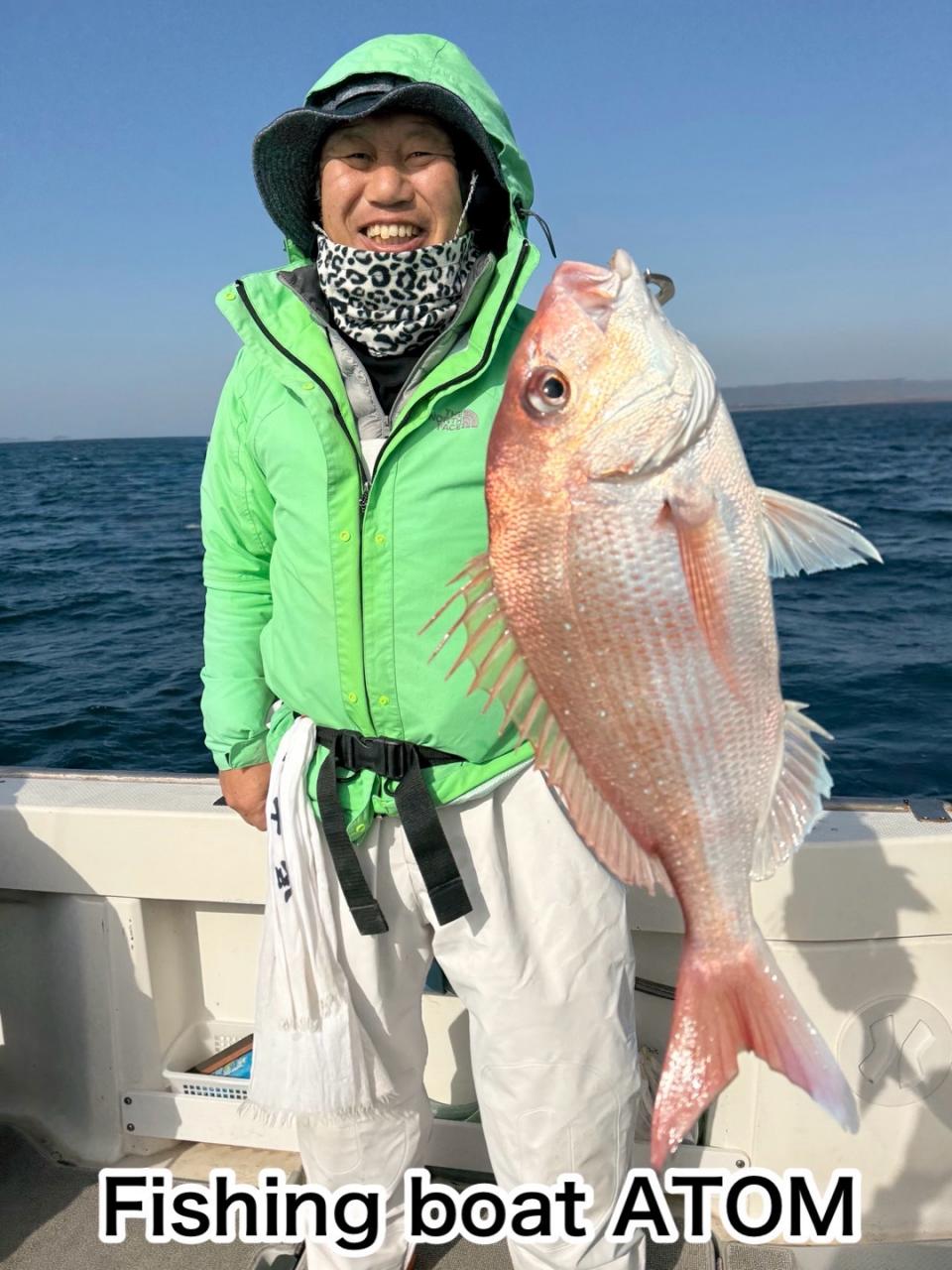 和歌山沖でタイラバ釣りで真鯛