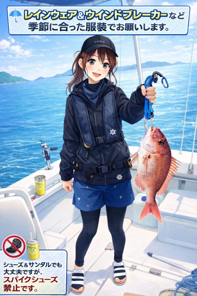 和歌山でタイラバするATOMおすすめな服装